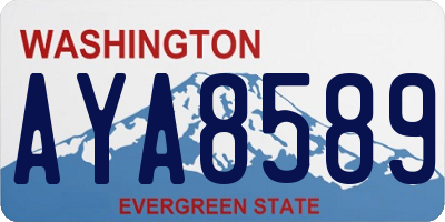 WA license plate AYA8589
