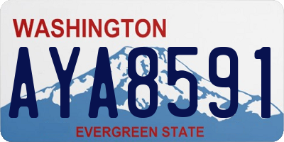 WA license plate AYA8591