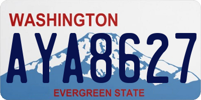 WA license plate AYA8627