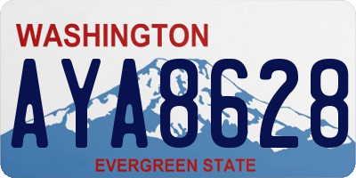 WA license plate AYA8628