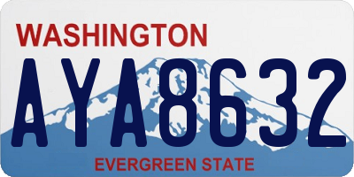 WA license plate AYA8632