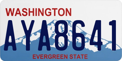 WA license plate AYA8641