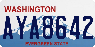 WA license plate AYA8642