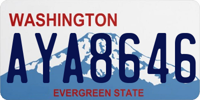 WA license plate AYA8646