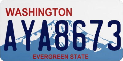 WA license plate AYA8673