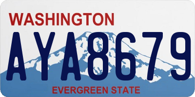 WA license plate AYA8679