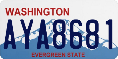 WA license plate AYA8681