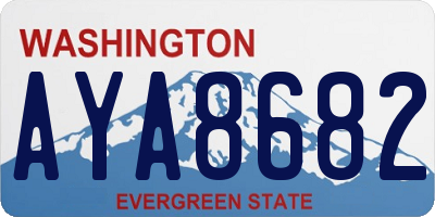 WA license plate AYA8682