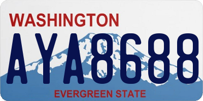 WA license plate AYA8688