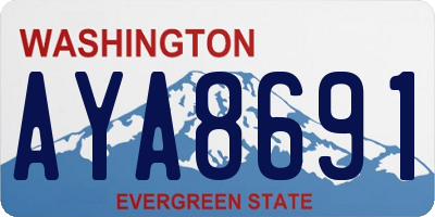 WA license plate AYA8691