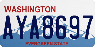 WA license plate AYA8697
