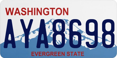 WA license plate AYA8698