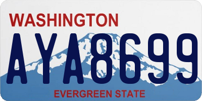WA license plate AYA8699