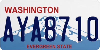 WA license plate AYA8710