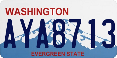 WA license plate AYA8713