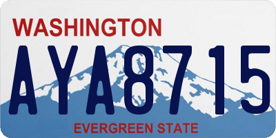 WA license plate AYA8715