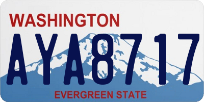 WA license plate AYA8717