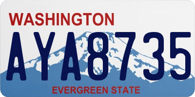 WA license plate AYA8735
