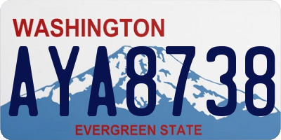 WA license plate AYA8738