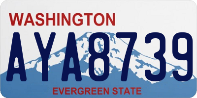 WA license plate AYA8739