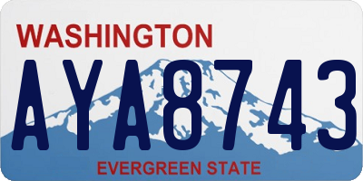 WA license plate AYA8743