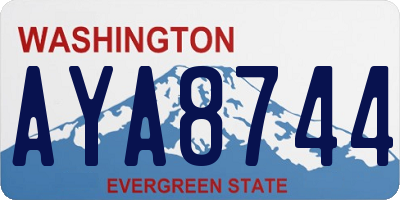 WA license plate AYA8744