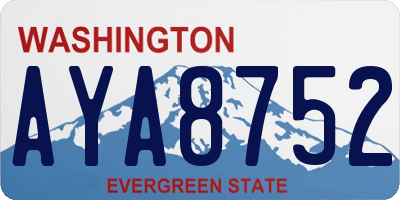 WA license plate AYA8752