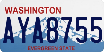 WA license plate AYA8755