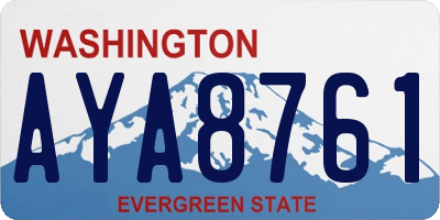WA license plate AYA8761