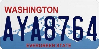 WA license plate AYA8764
