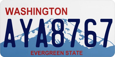 WA license plate AYA8767