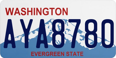 WA license plate AYA8780