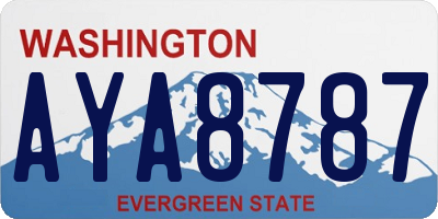 WA license plate AYA8787