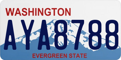 WA license plate AYA8788