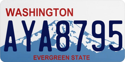 WA license plate AYA8795
