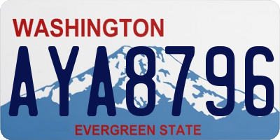 WA license plate AYA8796