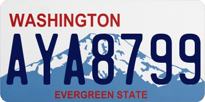 WA license plate AYA8799