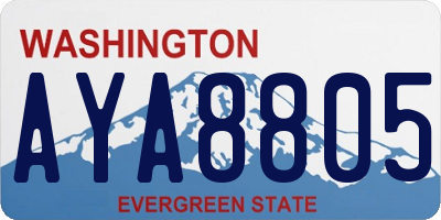 WA license plate AYA8805
