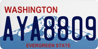WA license plate AYA8809