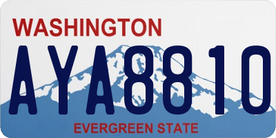 WA license plate AYA8810