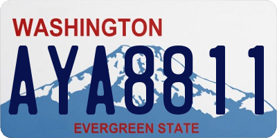 WA license plate AYA8811