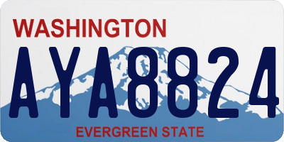 WA license plate AYA8824