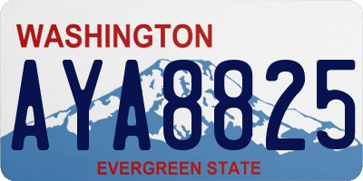 WA license plate AYA8825