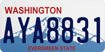 WA license plate AYA8831