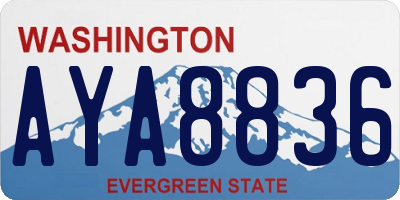 WA license plate AYA8836