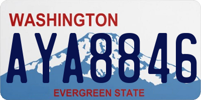 WA license plate AYA8846