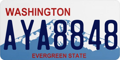 WA license plate AYA8848