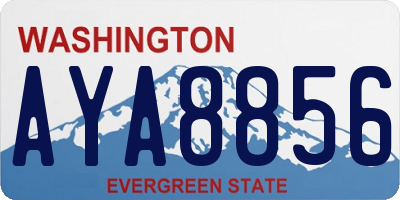 WA license plate AYA8856