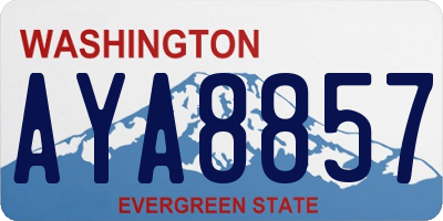 WA license plate AYA8857