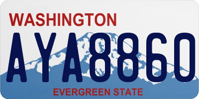 WA license plate AYA8860